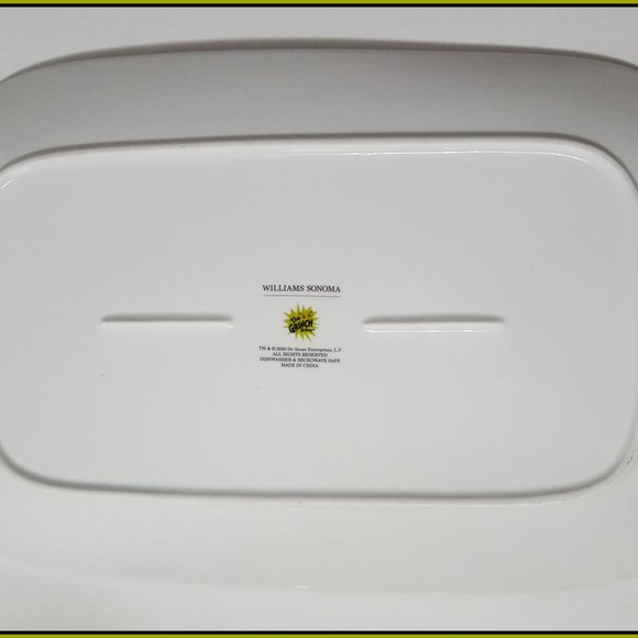 NEW RARE Williams Sonoma Dr. Seuss's Grinch Serving Platter 14" x 9" Por… - Picture 5 of 5